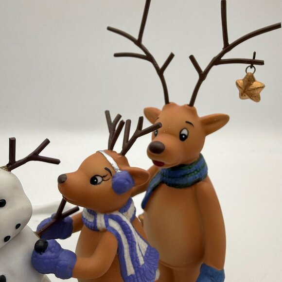 Partylite Reindeer Snowman Figurine Pillar Candle Holder P8635 with Box Brochure - Picture 5 of 11